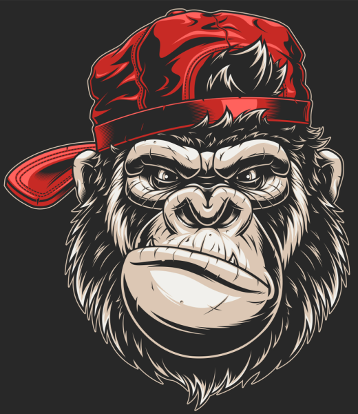 Горилла в кепке