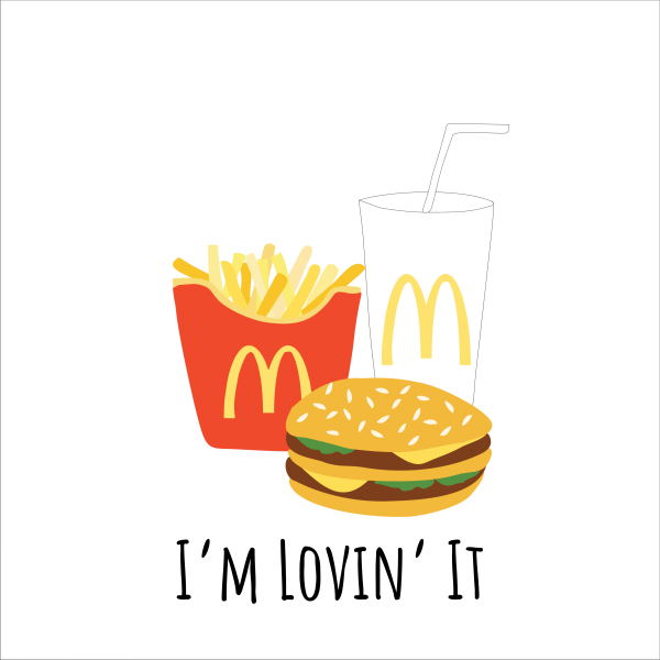 Нарисованный фаст фуд из Макдональдса