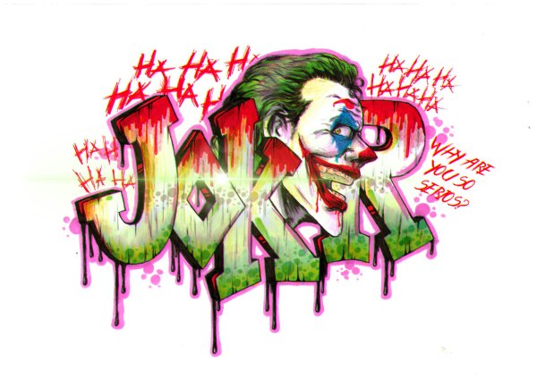 Джокер на белом фоне