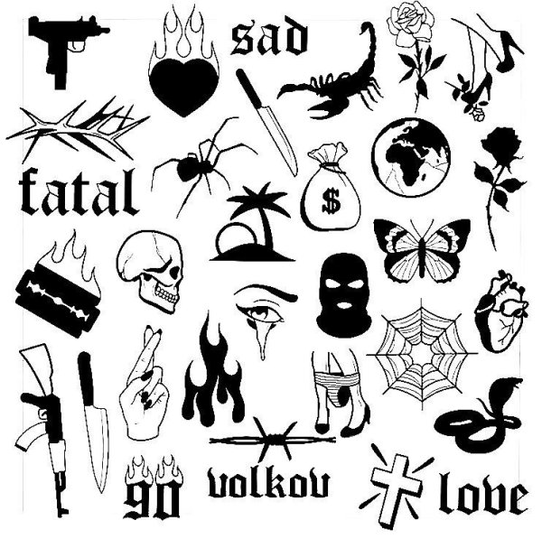 Череп рисунок маленький