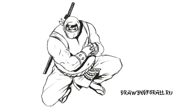Срисовать ниндзя