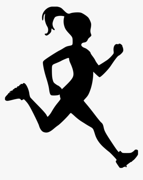 Дети бегут силуэт