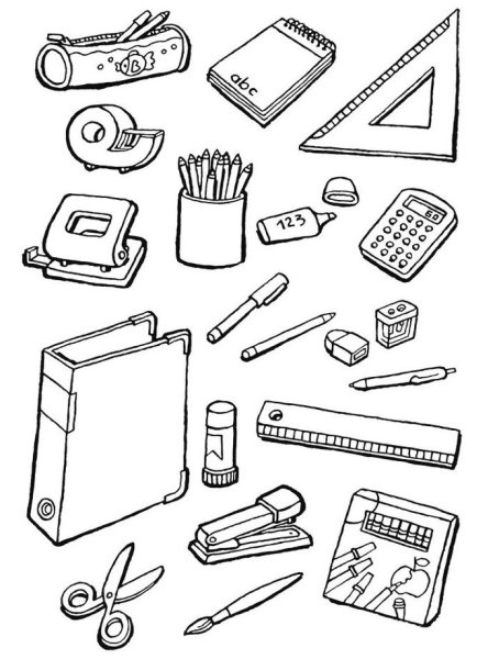 Рисование школьные принадлежности