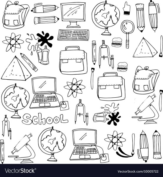 Школьные предметы для срисовки