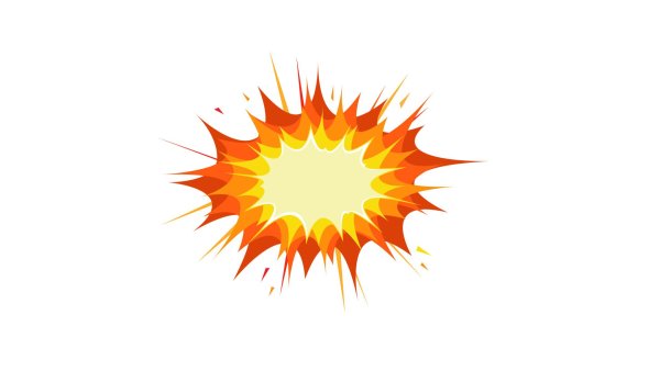 Взрыв мультяшный на прозрачном фоне