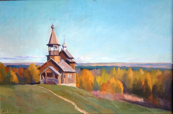 Зарисовка храма Псков