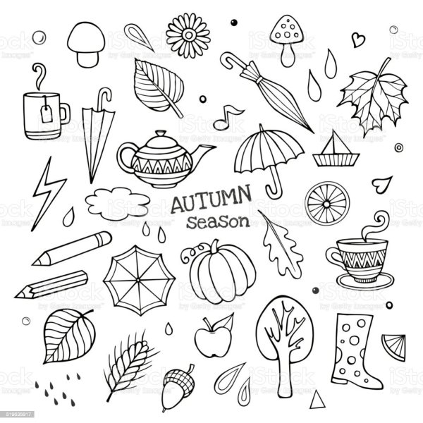 Милые осенние иллюстрации