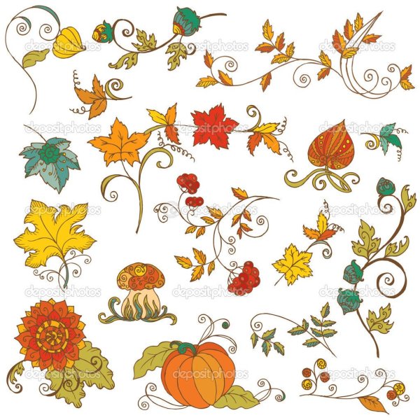 Рисунки на маленьких листочках