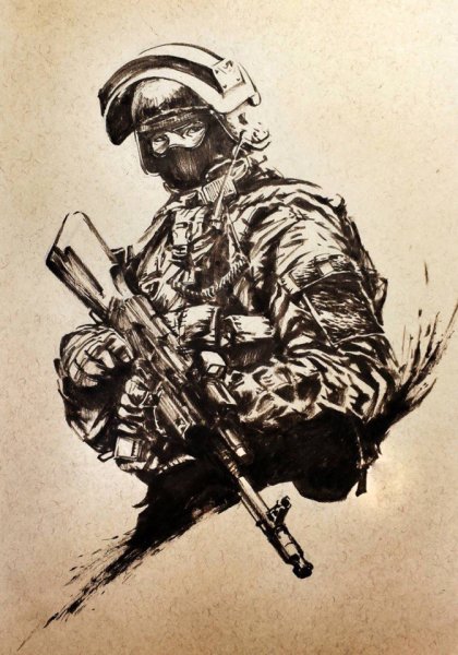 Рисунок спецназовца