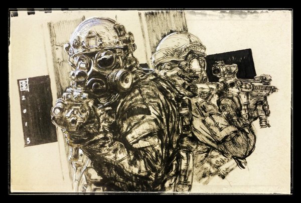 Гоуст из Call of Duty рисунок