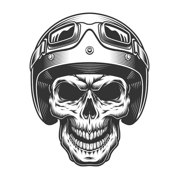 Череп в каске