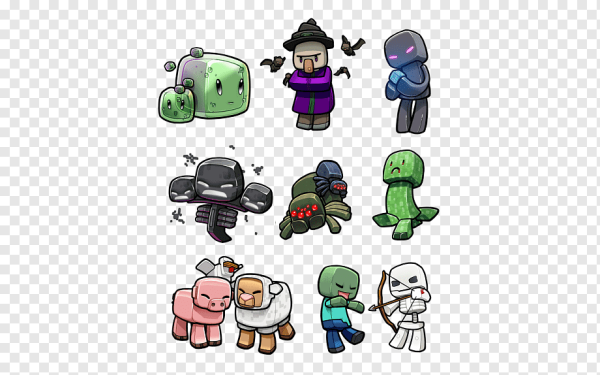 Раскраска майнкрафт мобы