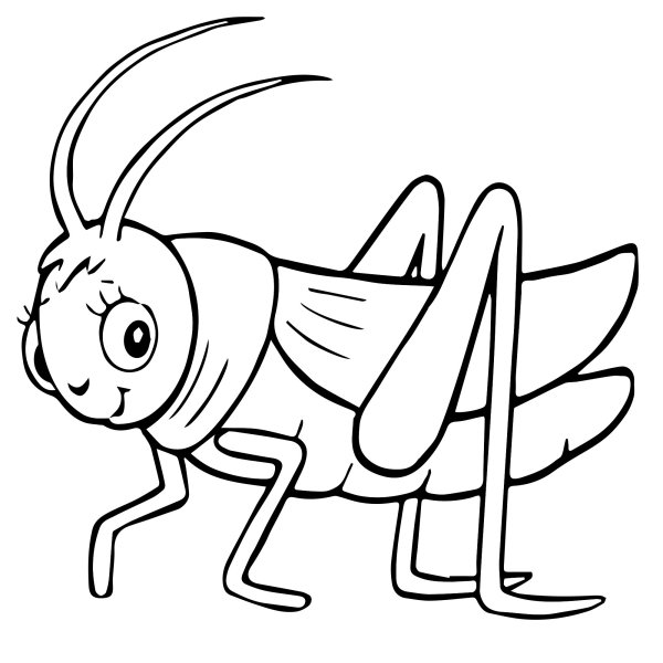 Нарисовать кузнечика ребенку 3 года