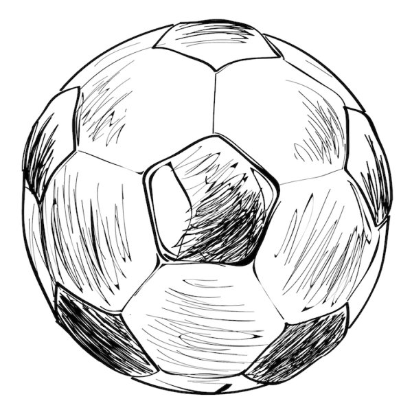 Мяч карандашом