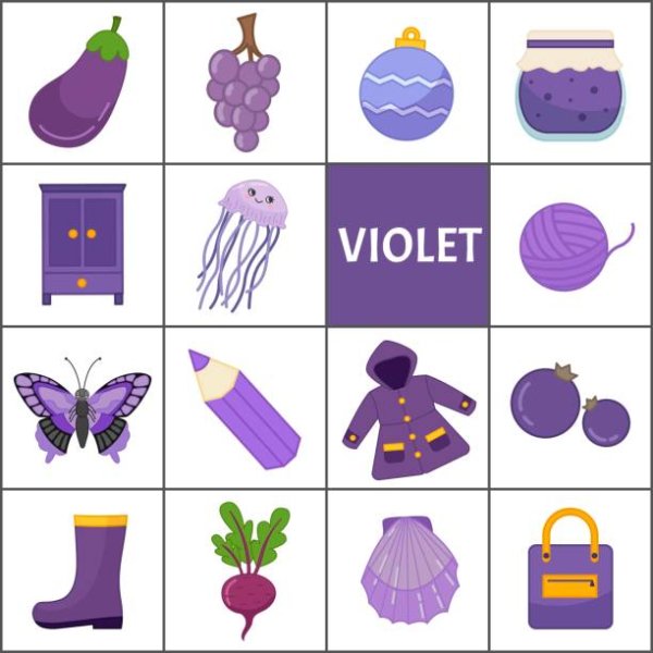 Фиолетовые наклейки