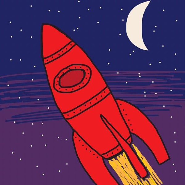 Нарисовать ракету цветом