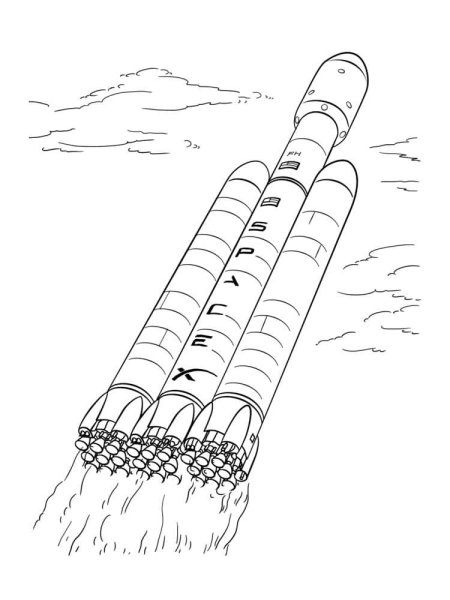 Ракета раскраска