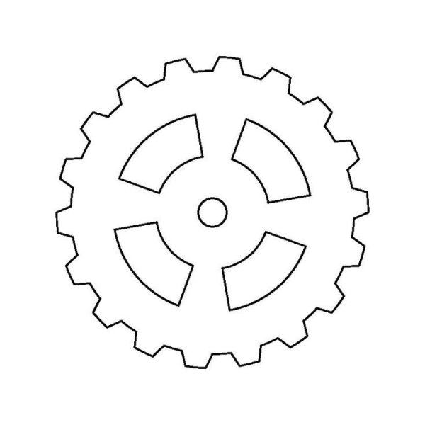 Трафарет "шестеренки"