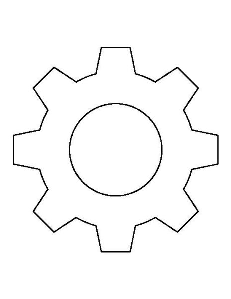 Трафарет "шестеренки"