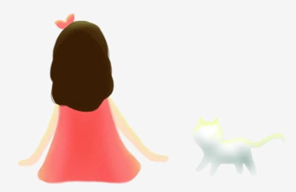 Девочка спиной рисунок для детей