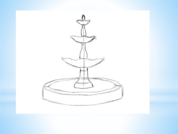 Схема рисования фонтана