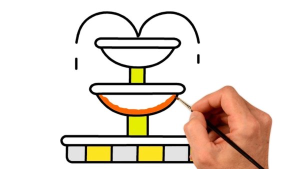 Как нарисовать фонтан