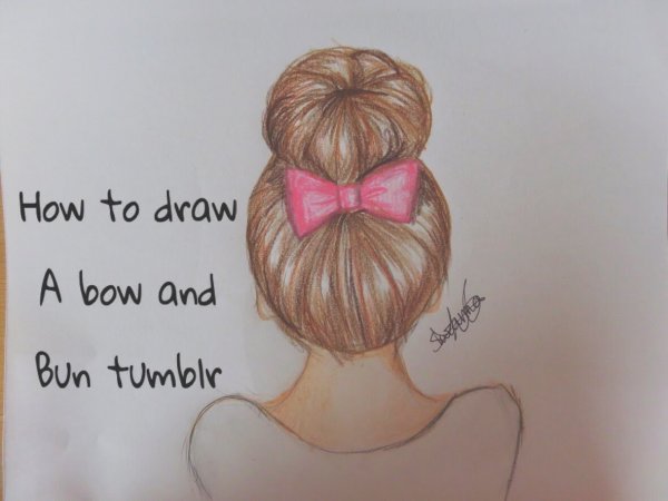 Нарисованная девушка со спины