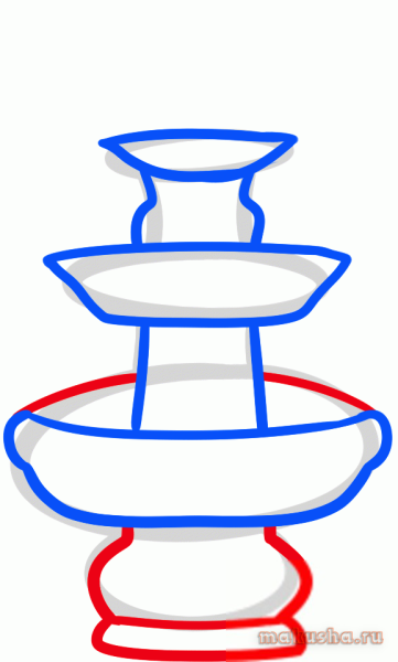 Фонтан рисунок карандашом