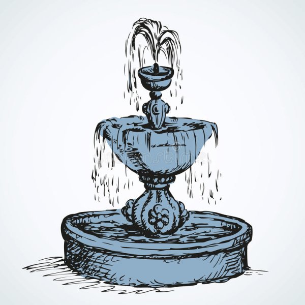 Фонтан рисунок
