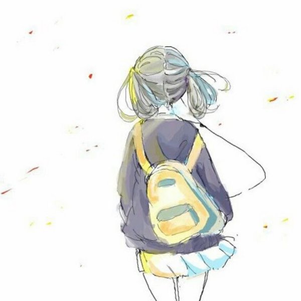 Девушки лёгкие рисунки сзади