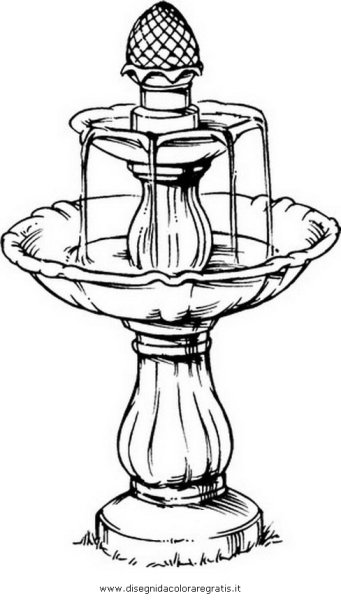 Фонтан раскраска