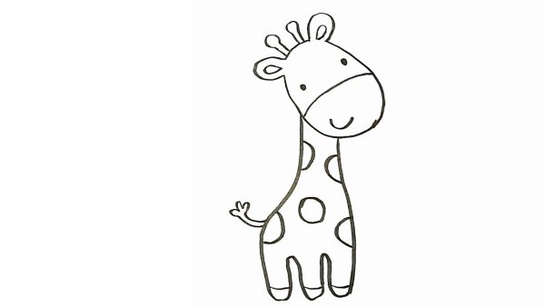 Рисунок жирафа карандашом для срисовки