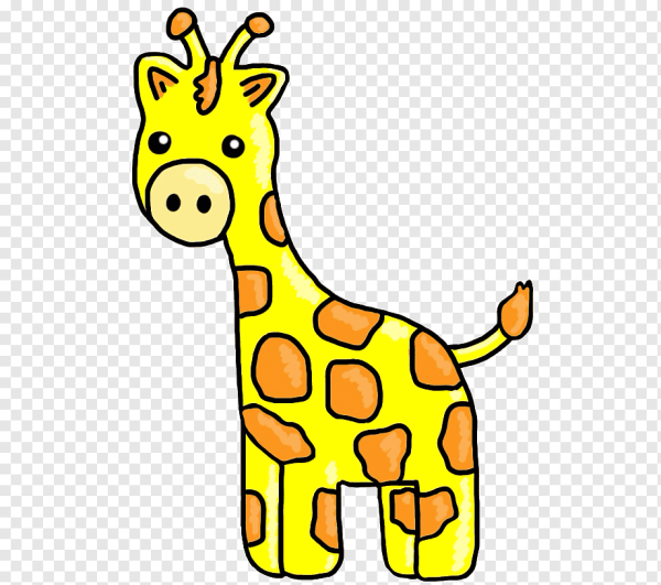 Маленького мультяшного жирафа