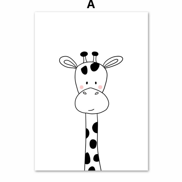 Жирафик для срисовки легкий