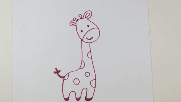 Рисунок жирафа для срисовки