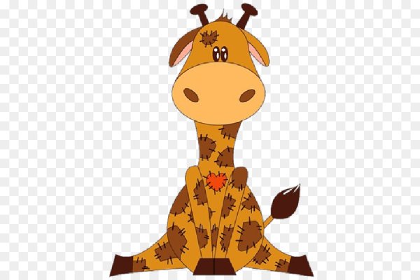 Смешной Жираф рисунок