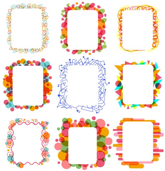 Рамки для фотографий векторные