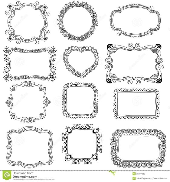 Рамки для скрапбукинга черно белые