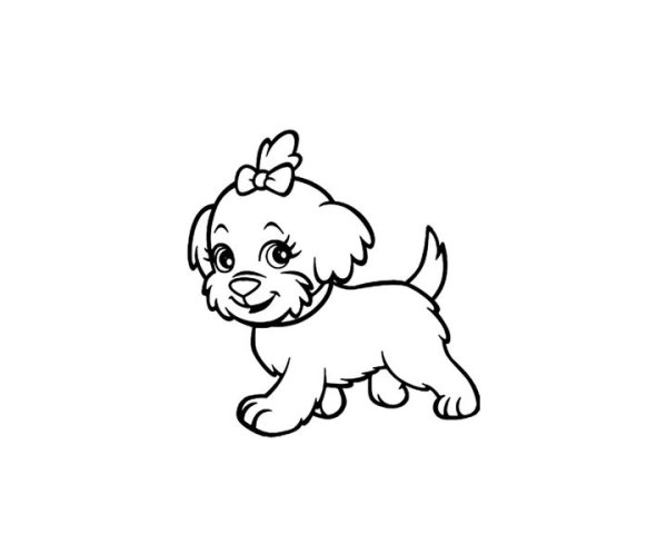 Миленькая собачка раскраска