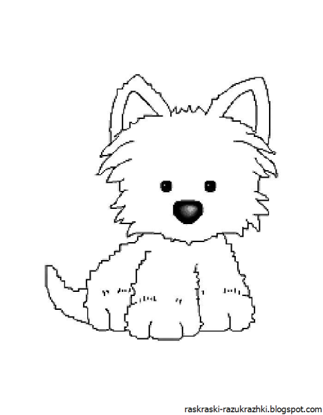 Раскраска собачка