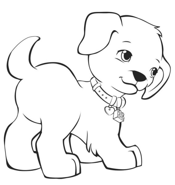 Раскраска малышам «собачка»