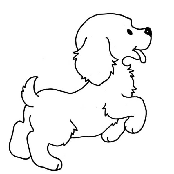 Собака раскраска легкая