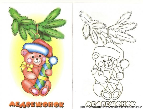 Варежки раскраска