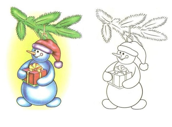 Раскраски новогодние для детей