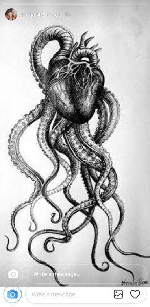 Щупальца осьминога тату