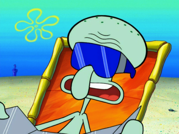 Сквидвард Тентаклс в очках