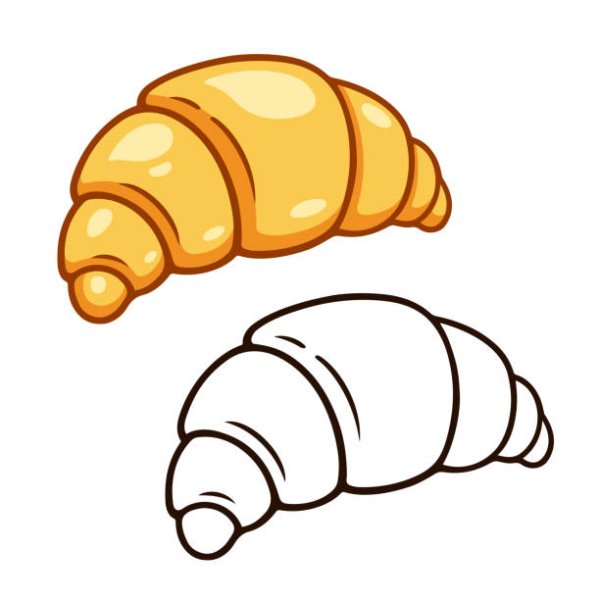 Круассан нарисованный