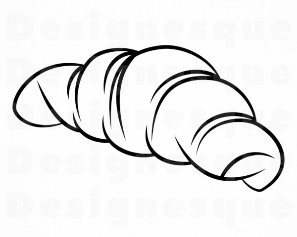 Круассан раскраска