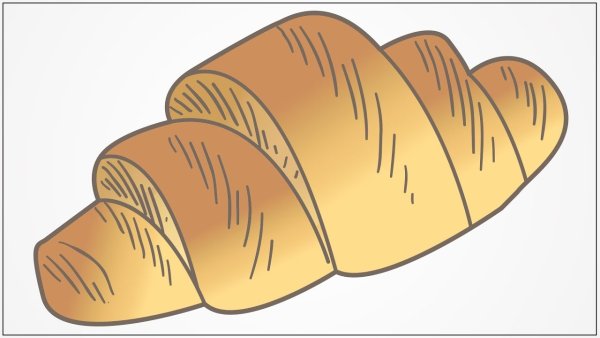 Нарисовать маленькие круассаны