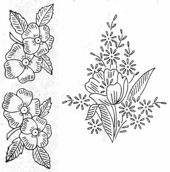 Вышивка гладью схемы